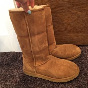 Chestnut tall uggs